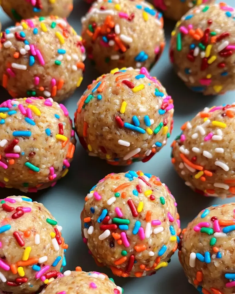 Birthday Cake Batter Protein Balls