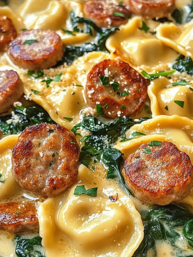 Creamy Pierogi and Turkey Sausage Skillet