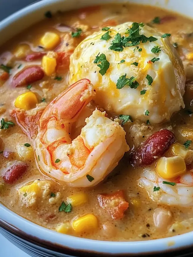 Easy Creamy Seafood and Shrimp Chili