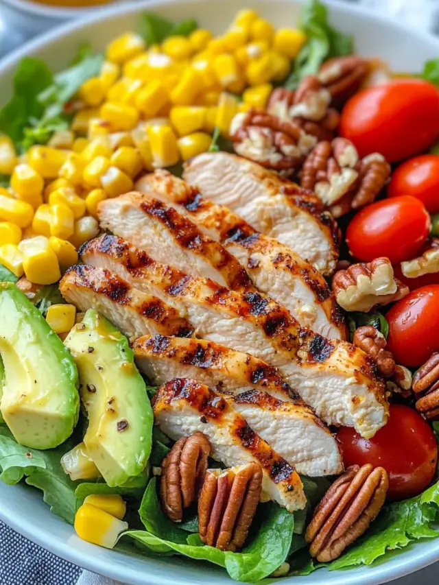 Grilled Chicken Salad + Homemade Sweet Onion Dressing