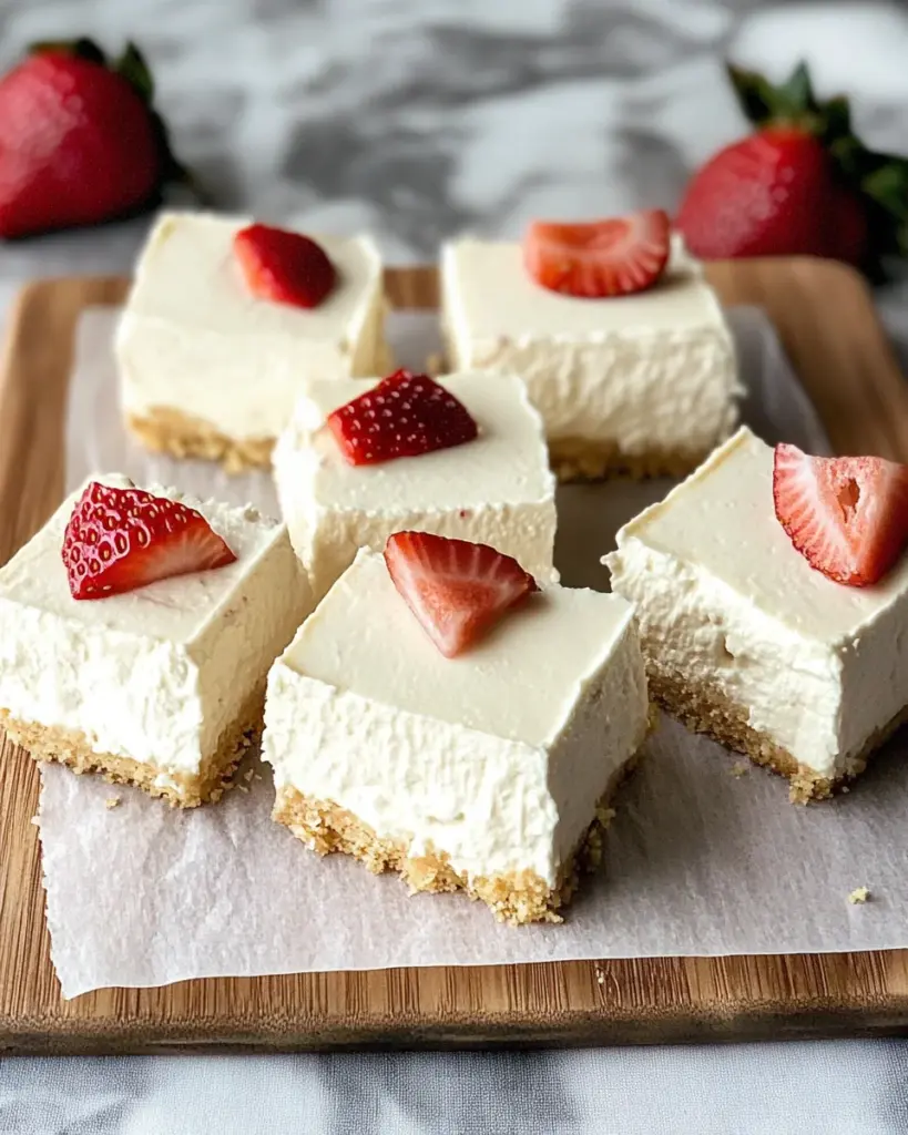 No-Bake Greek Yogurt Cheesecake Squares