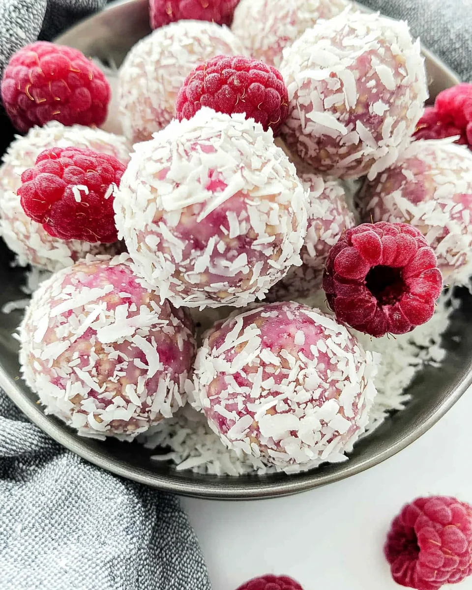 Raspberry Coconut Energy Balls