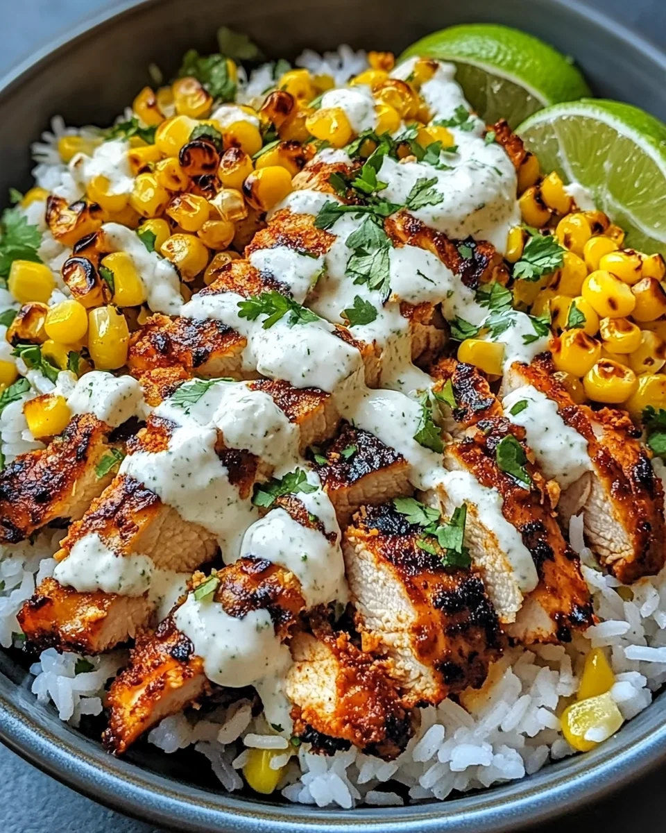 Street Corn Chicken Rice Bowl