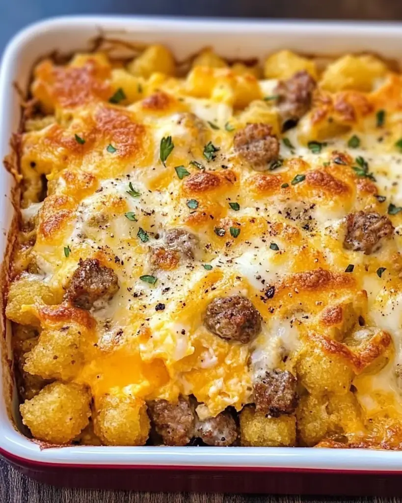 Tater Tot Sausage Breakfast Casserole